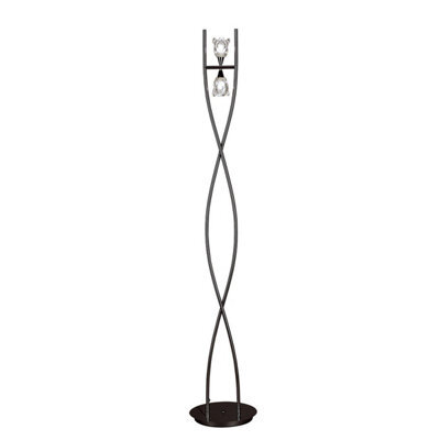Luminosa Lighting Luminosa Amel Floor Lamp 2 Light G9, Black Chrome, - image 1