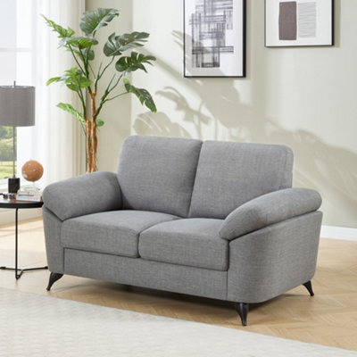 More4Homes Malmo 2 Seater Sofa Modern Scandi Style Fabric Living Room Sofa (Grey) - image 1