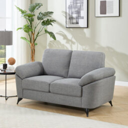 More4Homes Malmo 2 Seater Sofa Modern Scandi Style Fabric Living Room Sofa (Grey) - thumbnail 1
