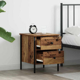 Berkfield Bedside Cabinet Old Wood 40X42X50 Cm Engineered Wood - thumbnail 4