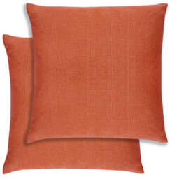 Enhanced Living Pair Of Matrix Orange Textured Cushion Covers - 43X43Cm - Cases Only
