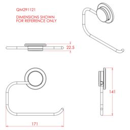 Croydex Stick N Lock Matt Black Wall-Mounted Toilet Roll Holder (H)141mm (W)171mm - thumbnail 5