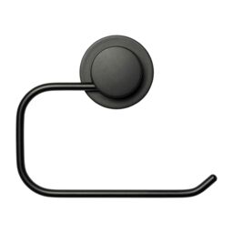 Croydex Stick N Lock Matt Black Wall-Mounted Toilet Roll Holder (H)141mm (W)171mm - thumbnail 2
