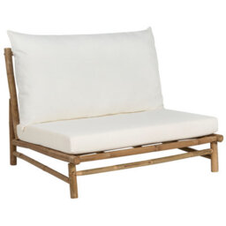 Beliani Garden Chair Todi Bamboo Off-White - thumbnail 1