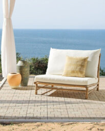 Beliani Garden Chair Todi Bamboo Off-White - thumbnail 2