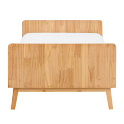 Wyld And Coco Nordicpine Eu Single Bed Frame 90 X 200 Cm, Slatted Base, Natural Pine Finish - thumbnail 1