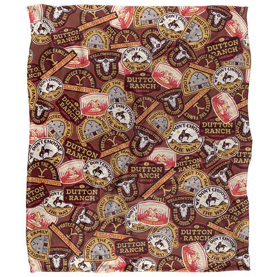 Yellowstone Silky Badge Supersoft Blanket Multicoloured (One Size) - image 1