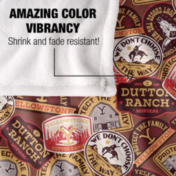 Yellowstone Silky Badge Supersoft Blanket Multicoloured (One Size) - thumbnail 4