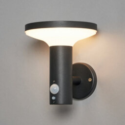 2 Pack Of Litecraft Uris Black Led Solar Outdoor Wall Light With Pir Sensor - thumbnail 3
