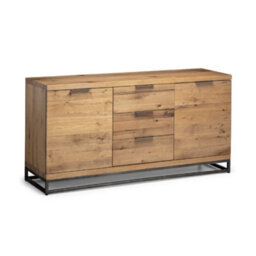 Oakham Premium Kelbrook Sideboard In Oak And Metal - thumbnail 1