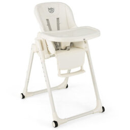 Costway 4-In-1 Baby High Chair Foldable Feeding Chair W/ Footrest-Beige