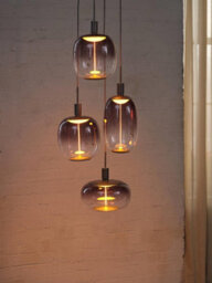Osram Decor Needle Pendant Plate Ceiling Light 4Xe27 Dark Grey 4X15W Led Modern - thumbnail 6