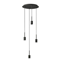 Osram Decor Needle Pendant Plate Ceiling Light 4Xe27 Dark Grey 4X15W Led Modern - thumbnail 1