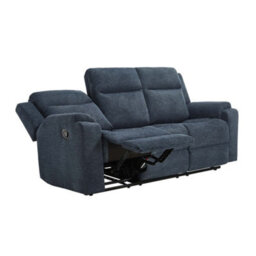More4Homes Orka 3 Seater Fabric Manual Recliner Sofa Blue - thumbnail 5