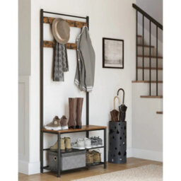 Hallway Coat Cabinet 32X70X177Cm Brown/black - thumbnail 6