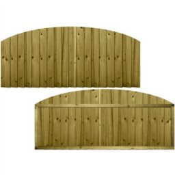Premier Garden Supplies Feather Edge Wooden Fence Panel 6Ft X 2Ft (5 Pack) Dome Top Fully Framed Pressure Treated Fencing - thumbnail 8