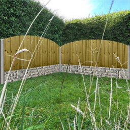Premier Garden Supplies Feather Edge Wooden Fence Panel 6Ft X 2Ft (5 Pack) Dome Top Fully Framed Pressure Treated Fencing - thumbnail 5