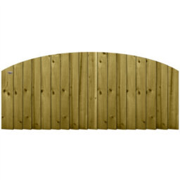 Premier Garden Supplies Feather Edge Wooden Fence Panel 6Ft X 2Ft (5 Pack) Dome Top Fully Framed Pressure Treated Fencing - thumbnail 3
