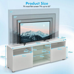 Tv Stand Contemporary Entertainment Center Media Entryway Table For 65 Inch Tv - thumbnail 2