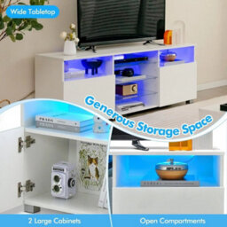 Tv Stand Contemporary Entertainment Center Media Entryway Table For 65 Inch Tv - thumbnail 5