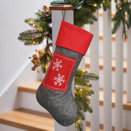Dibor Nordic Style Snowflake Xmas Christmas Gift Bag Christmas Stocking For Kids - thumbnail 3