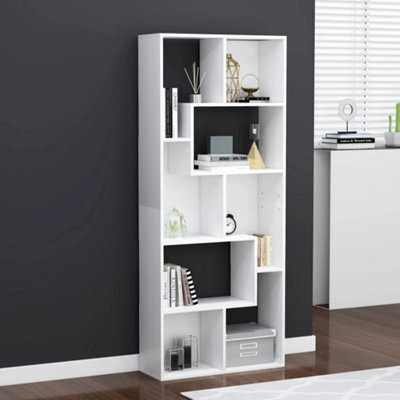 Vidaxl Book Cabinet White 67X24X161 Cm Engineered Wood - image 1