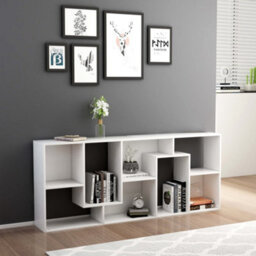 Vidaxl Book Cabinet White 67X24X161 Cm Engineered Wood - thumbnail 3