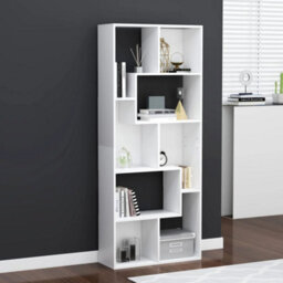Vidaxl Book Cabinet White 67X24X161 Cm Engineered Wood - thumbnail 1