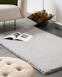 Beliani Faux Fur Rug Mirpur Grey 80 X 150 Cm - thumbnail 2