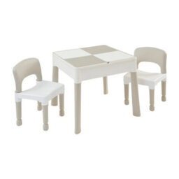 Liberty House Toys Kid's 5-In-1 Activity Table And Two Chairs Set, Grey - thumbnail 6