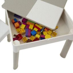 Liberty House Toys Kid's 5-In-1 Activity Table And Two Chairs Set, Grey - thumbnail 8