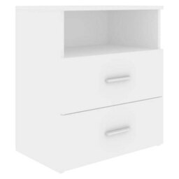 Berkfield Bed Cabinets 2 Pcs White 50X32X60 Cm - thumbnail 5