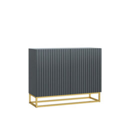 Sideboard Ripple 100Cm - Dark Grey With Fluted Doors - thumbnail 9