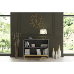 Sideboard Ripple 100Cm - Dark Grey With Fluted Doors - thumbnail 3