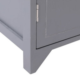 Berkfield Elegant Bathroom Cabinet Grey 46X24X116 Cm Paulownia Wood - thumbnail 7