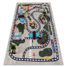RugsX Junior 51803.804 Washing Carpet City, Streets For Children Anti-Slip - Beige  140X190 Cm - thumbnail 4