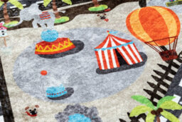 RugsX Junior 51803.804 Washing Carpet City, Streets For Children Anti-Slip - Beige  140X190 Cm - thumbnail 5