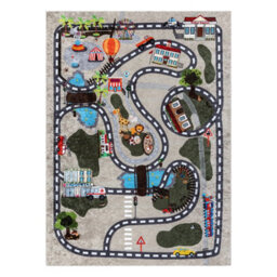 RugsX Junior 51803.804 Washing Carpet City, Streets For Children Anti-Slip - Beige  140X190 Cm - thumbnail 2