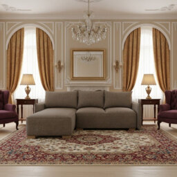 Focus L Mir Corner Sofa Bed With Storage Universal Side Hdf Chipboard Wood Frame Wavy Spring 240X155X87Cm Brown - thumbnail 2
