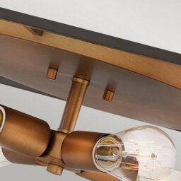 Luminosa Lighting Elstead Hinkley Fulton Multi Arm Semi Flush Ceiling Lamp Bronze With Heirloom Brass Accents - thumbnail 4
