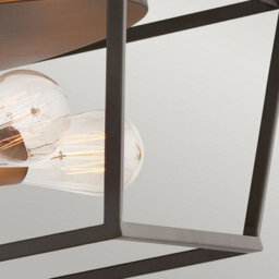 Luminosa Lighting Elstead Hinkley Fulton Multi Arm Semi Flush Ceiling Lamp Bronze With Heirloom Brass Accents - thumbnail 3
