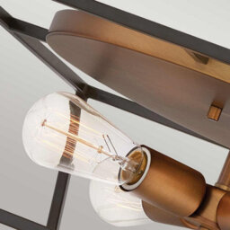 Luminosa Lighting Elstead Hinkley Fulton Multi Arm Semi Flush Ceiling Lamp Bronze With Heirloom Brass Accents - thumbnail 2