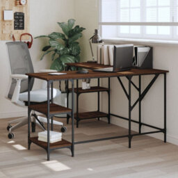 Berkfield Desk Brown Oak 139X139X75 Cm Engineered Wood