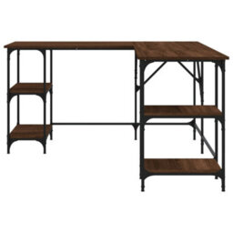 Berkfield Desk Brown Oak 139X139X75 Cm Engineered Wood - thumbnail 5