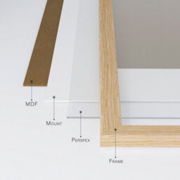 A5 Oak Picture Frame With Mount For A6 (10.5 X 14.8Cm - 4.1 X 5.8In) Poster, Photo, Artwork, Or Print. - thumbnail 5