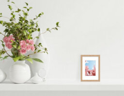 A5 Oak Picture Frame With Mount For A6 (10.5 X 14.8Cm - 4.1 X 5.8In) Poster, Photo, Artwork, Or Print. - thumbnail 4