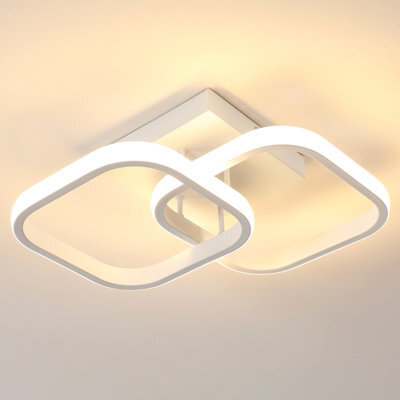 Pheashine Modern Ceiling Light, White Ceiling Light,with,tri-Color Light 3000K/4500K/6500K For Bedrooms, Living Rooms. - image 1