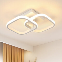 Pheashine Modern Ceiling Light, White Ceiling Light,with,tri-Color Light 3000K/4500K/6500K For Bedrooms, Living Rooms. - thumbnail 2