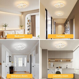 Pheashine Modern Ceiling Light, White Ceiling Light,with,tri-Color Light 3000K/4500K/6500K For Bedrooms, Living Rooms. - thumbnail 6