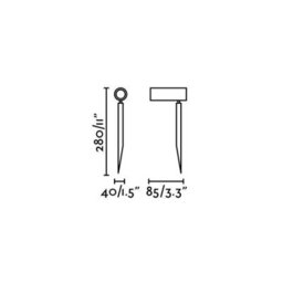 Luminosa Lighting Luminosa Seth Led Outdoor Short Spike Light Black Ip44 - thumbnail 2